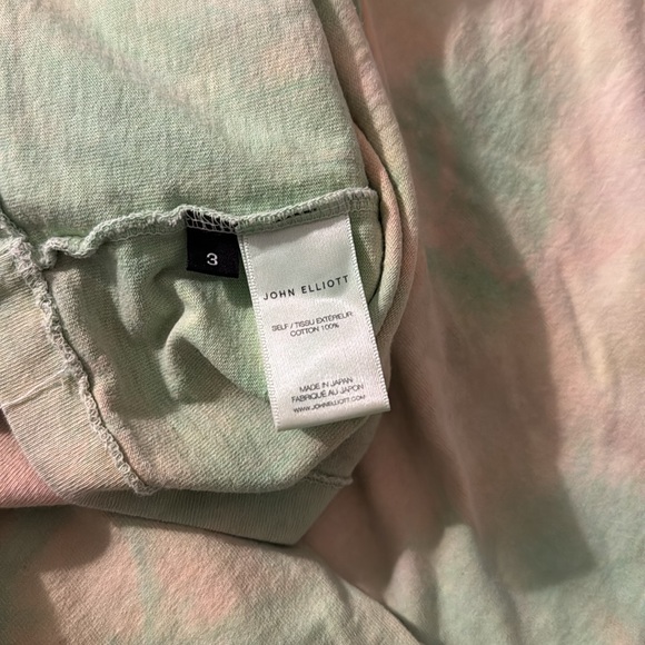 John Elliott L/S University Tee Size 3 (large) Mix Green Marble Color - Picture 3 of 3